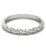 Round Cut Twisted Moissanite Wedding Ring