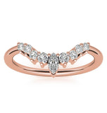 Marquise & Round Cut Moissanite Chevron Eternity Ring