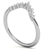 Marquise & Round Cut Moissanite Chevron Eternity Ring