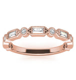 Baguette Cut Moissanite Filigree Eternity Ring