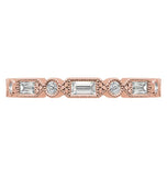 Baguette Cut Moissanite Filigree Eternity Ring