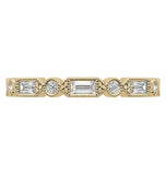 Baguette Cut Moissanite Filigree Eternity Ring