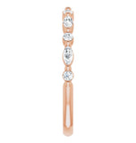 Round & Marquise Cut Eternity Band For Her