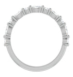 Round & Marquise Cut Half Eternity Band