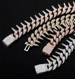 Micro Pave Cuban Link Moissanite Diamond Bracelet