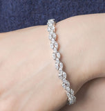 Marquise Cut Moissanite Diamond  Tennis Bracelet