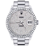 Moissanite Diamond Iced Out Datejust Stylish Watch