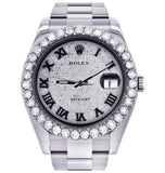 Luxurious Iced Out Moissanite Diamond Datejust Watch