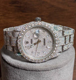 Baguette Stick Moissanite Diamond Iced Out Watch