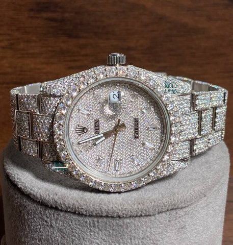 Baguette Stick Moissanite Diamond Iced Out Watch