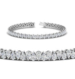 Moissanite Diamond Pear Cut Tennis Bracelet