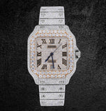 Moissanite Iced Out Dual Tone Luxury Hip Hop Watch