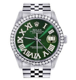 Moissanite Diamond Green Dial Datejust Watch