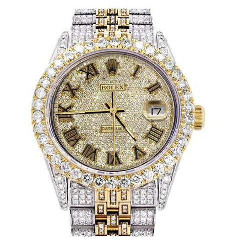 VVS1 Moissanite Diamond Iced Out Wrist Watch For Men's