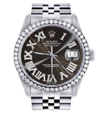 Moissanite Diamond Black Dial Datejust Watch