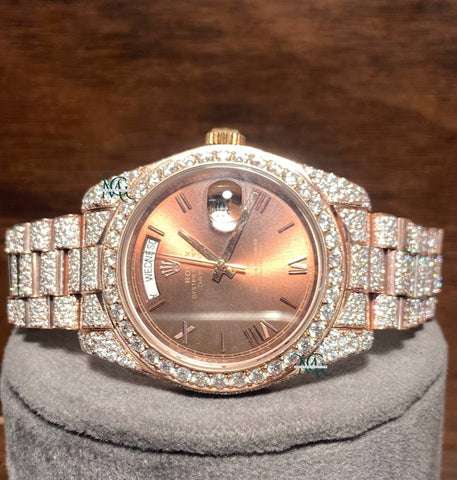 Iced Out Moissanite Daydate Luxury Wrist Watch