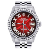 Moissanite Diamond Red Dial Luxury Watch