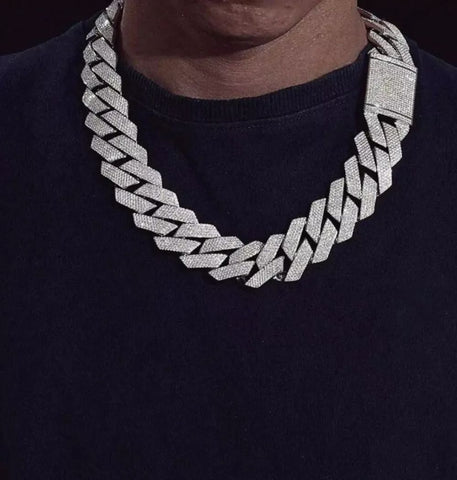 Iced Out Cuban Link Moissanite Diamond Hip Hop Chain