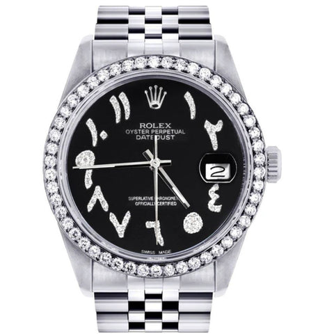 Black Dial Moissanite Diamond Celebrity Style Watch