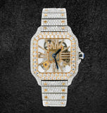 Skeleton Iced Out Moissanite Diamond Luxury Watch