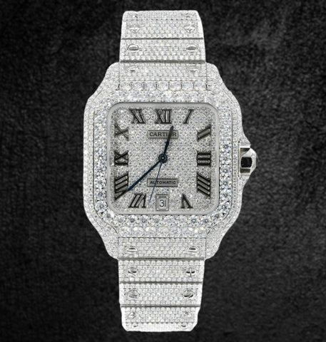 Iced Out VVS1 Moissanite Diamond Elegant Wrist Watch