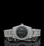 Iced Out Moissanite Diamond Black Dial Luxury Watch For Women