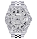 Iced Out Moissanite Jubilee Band Elegant Wrist Watch