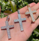 Iced Out Moissanite Unisex Cross Pendant Gift