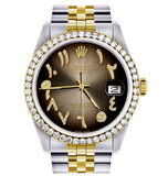 Brown Dial Moissanite Diamond Datejust Watch