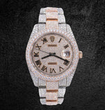 Dual Tone Moissanite Diamond Datejust Luxury Watch