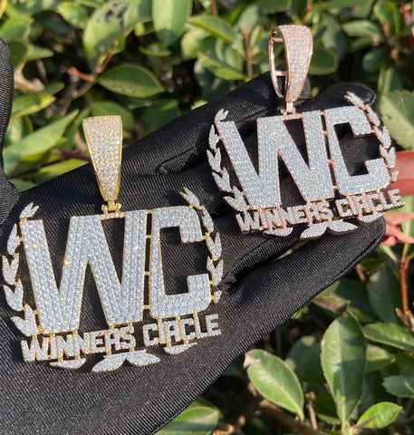 Iced Out Winners Circle Letter Moissanite Hip Hop Pendant
