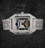 Iced Out Moissanite Diamond Luxury Wrist Watch