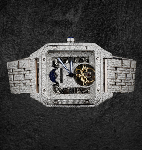 Iced Out Moissanite Diamond Luxury Wrist Watch