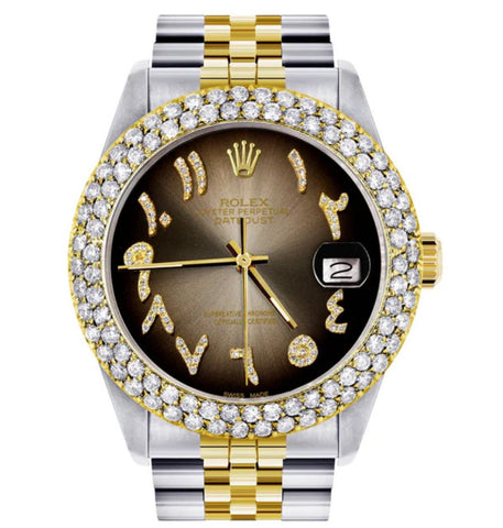 Dual Tone Jubilee Band Moissanite Diamond Watch