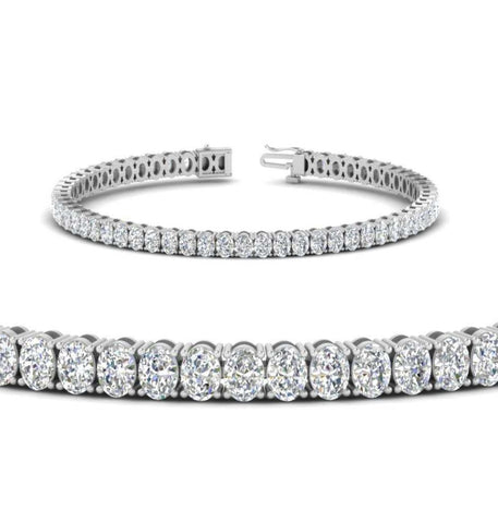 Moissanite Oval Cut Tennis Bracelet