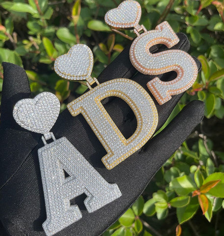 VVS1 Moissanite Iced Out Personalized Letter Hip Hop Pendant
