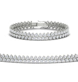 Pear Cut Moissanite Tennis Bracelet For Women