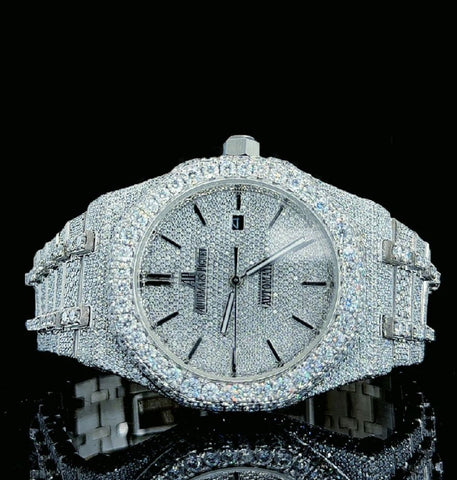 Iced Out Moissanite Diamond Automatic Movement Classic Watch