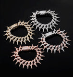 Micro Pave Cuban Link Moissanite Diamond Bracelet