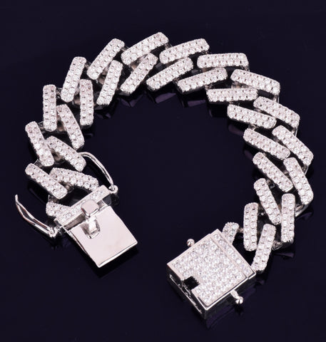 Iced Out Moissanite Rapper Style Hip Hop Bracelet