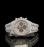 Moissanite Diamond Iced Out Stylish Dual Tone Watch