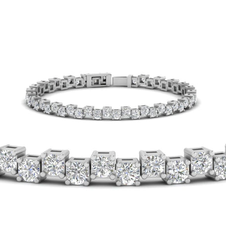 Moissanite VVS1 Round Cut Tennis Bracelets