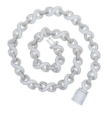 Iced Out Moissanite Diamond Infinity Link Rapper Style Chain