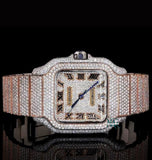 Automatic Movement Iced Out Moissanite Wrist Watch