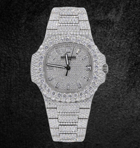 Moissanite Diamond Iced Out Automatic Movement Watch