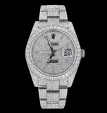 Iced Out Moissanite Diamond Datejust Watch