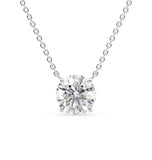 Moissanite Diamond Round Cut Solitaire Pendant