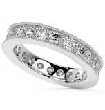 Moissanite Round Cut Filigree Wedding Band