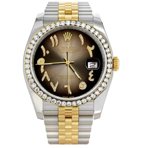 Awesome Brown Color Dial Moissanite Diamond Watch