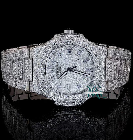 Classy Full Body Iced Out Moissanite Diamond Watch